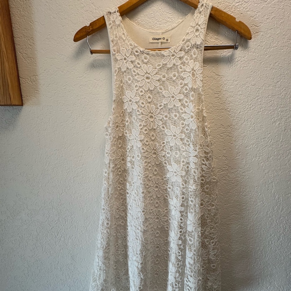 Ginger G Cream Floral Lace Dress